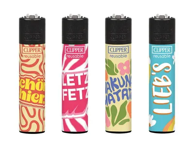 Produktbild von Clipper Feuerzeuge 4er Set Schön Hier