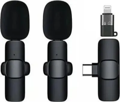 Produktbild von AIORBER Mini Lavalier Mikrofon kabellos Bluetooth, Ansteckmikrofon für Handy, TikTok YouTube, Rauschunterdrückung, 20m Reichweite, Schwarz