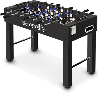 Produktbild von Serenelife Tischkicker Kinder & Erwachsene – Kickertisch Klappbar – Table Fussball mit 4 Bälle & gewichteten Kicker Figuren