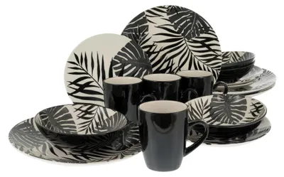 Produktbild von CreaTable, 25859, Tropicana Black, Kombiservice 16-tlg, Steinzeug