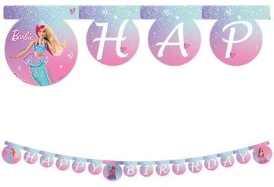 Obrázok produktu pre Barbie party Všetko najlepšie k narodeninám Girlande