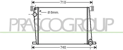 Produktbild von PRASCO MN308R003 Kühler Wasserkühler Motorkühler für MINI Schrägheck (R56) Clubman (R55) Countryman (R60) Cabrio (R57) Roadster (R59)