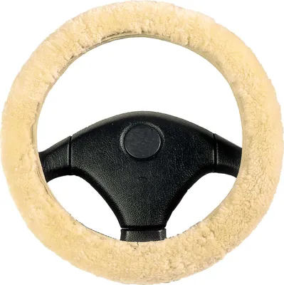 Produktbild von CarComfort Lenkradbezug Lammfell beige, 19543
