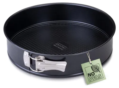 Productafbeelding van Zenker Springvorm, Perfect Black + Ø 30 cm. Hoogwaardige bakvorm met platte bodem en anti-aanbaklaag voor perfecte taarten