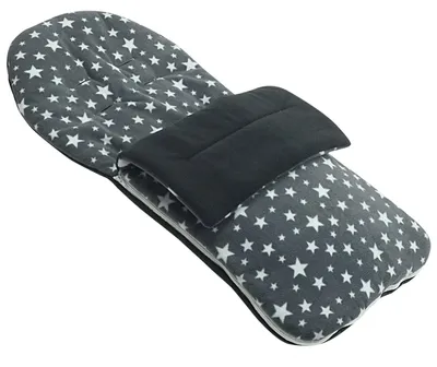 Image de Sac de couchage en polaire pour poussette en gris