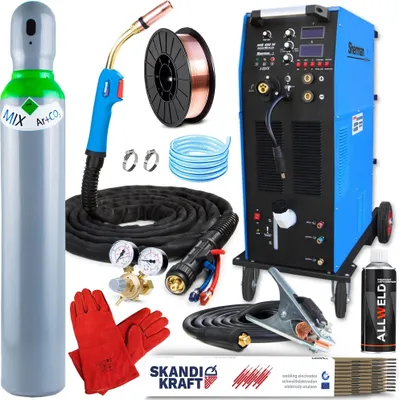 Produktbild von MIG 450M - 450A Profi Schutzgasschweißgerät 400V mit Kühlungseinheit, Wassergekühlter Brenner und 4-Rollen-Drahtvorschub - Set Professional