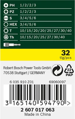 Produktbild von Bosch 2607017063 Schrauberbit-Set 32-teilig