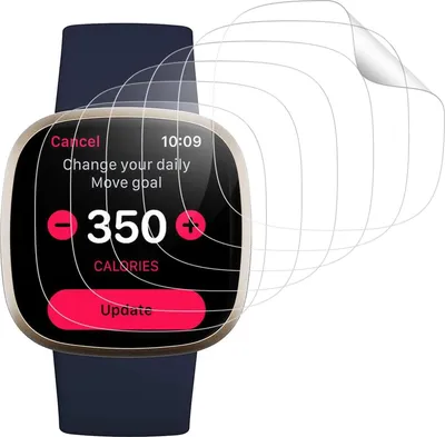 Immagine prodotto di 6x Pellicola protettiva per Fitbit Versa 3 / 4 + Sense 1 / 2Film protettivo dello schermo Pellicola trasparente dello schermo