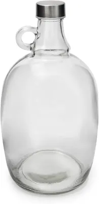 Produktbild von 2 L Flasche mit rundem Griff Rundgriff Henkel Schraubverschlüss Weinballon