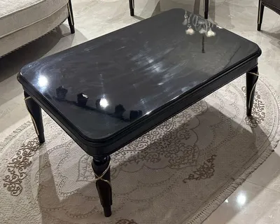 Produktbild von Casa Padrino Luxus Barock Couchtisch Schwarz / Gold 120 cm - Barockstil Möbel