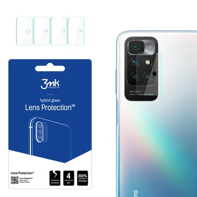 Produktbild von 3mk Hybridglas Lens Protection für Xiaomi Redmi 10 Kamera Objektiv Kameralinse 0,16mm 6H (4 Stück)