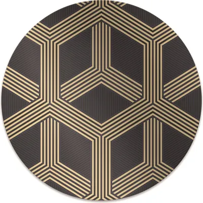Obrázek produktu pro Kulatá ochranná podložka pod podlahu - Ochranná podložka pod židle - Podložka pod podlahu - 140x100 cm - Geometrický vzor