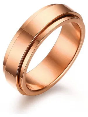 Produktbild von Drehring rosegold: Spinning Ring aus Edelstahl 61 (19.4 mm Ø)