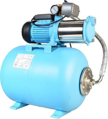 Image de Surpresseur - Pompe centrifuge - Réservoir sous pression de 50 l - 1 300 W - Acier inoxydable bleu