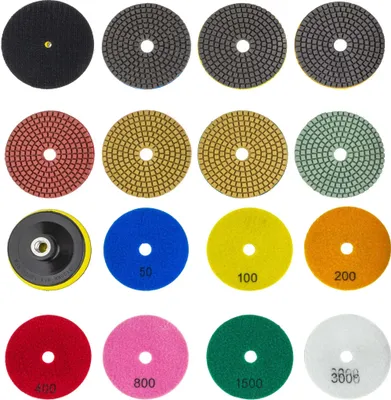 Produktbild von Diamant Polierscheiben Diamant Schleifpad Set Polierpads 100mm Für Granit, Beton, Keramik, Marmor