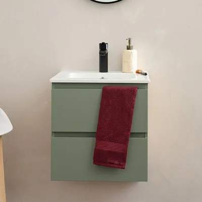 Image de Meuble vasque SORRENTO 45cm et robinet noir