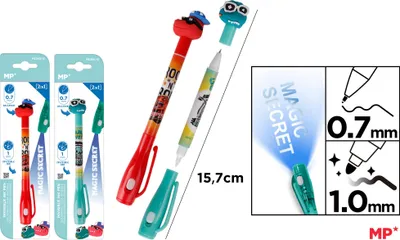 Image de Stylo espion UV 0,7/1,0mm Dinosaures