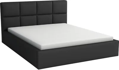Produktbild von Polsterbett Alaska 140x200 mit Matratze Schwarz| CAYENNE