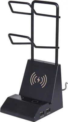 Produktbild von MIIGA Controller-Ständer, Gaming-Ständer, 2-in-1 Wireless Charging Station, Ladestation, 2 USB-Anschlüsse