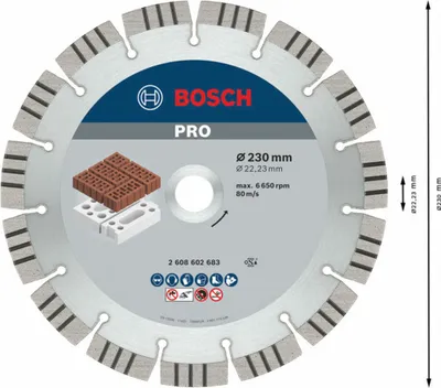 Produktbild von PRO Abrasive Diamanttrennscheibe, 230 x 22,23 mm