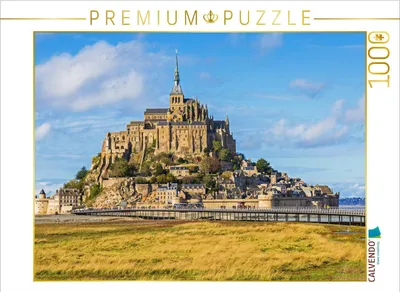 Produktbild von CALVENDO Puzzle Der Klosterberg Mont Saint-Michel | 1000 Teile Lege-Größe 64x48cm Foto-Puzzle für glückliche Stunden