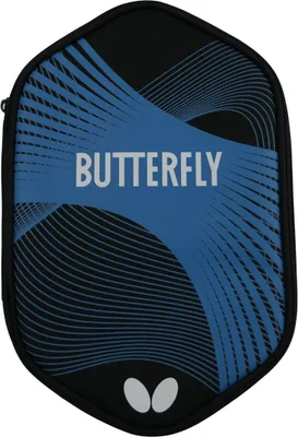 Produktbild von Butterfly Hülle für Tischtennisschläger Curve Case II schwarz blau | Tischtennishülle