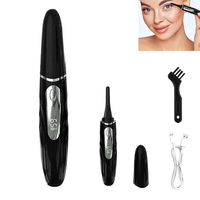 Produktbild von Heizbare Wimpernzange für natürlich geschwungene Wimpern – 55–85 °C, USB-C Ladefunktion, Smart Display, Reisegröße
