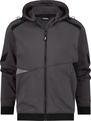Produktbild von Dassy Kapuzen-Sweatjacke Lunax 300549 COPES80 Gr. 4XL anthrazitgrau/schwarz