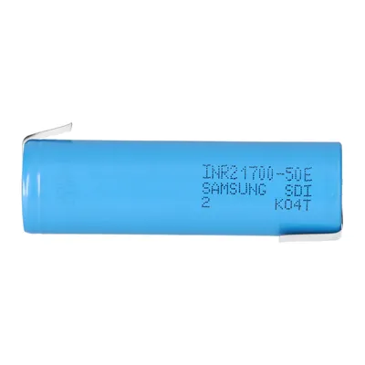 Zdjęcie produktu dla Akumulator litowo-jonowy Samsung INR21700-50E 3,6 V 5000 mAh 10 A ze znacznikiem Z-solder