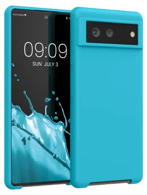 Produktbild von kwmobile Handyhülle für Google Pixel 6 Hülle - Case Silikon - Kabelloses Laden - Schutzhülle Cover in Cool Glacier