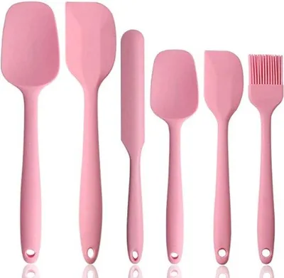 Immagine prodotto di Spatola in silicone resistente al calore con anima in metallo, rosa