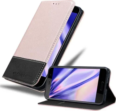 Produktbild von Cadorabo Hülle für HTC U PLAY Schutzhülle in Rosa SHandyhülle Book Case Etui Kunstleder