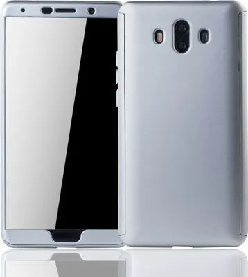 Productafbeelding van Beschermhoes voor Huawei Mate 10, volledige hoes met schermbescherming, 360 graden, zilver