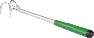 Image de Petit cultivateur en métal avec poignée en plastique 44cm Cultivateur à main Aide au jardinage