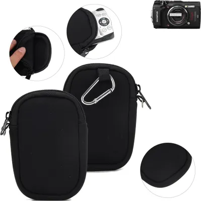Produktbild von K-S-Trade® Kameratasche kompatibel mit Olympus TOUGH TG-5 Schutz-Hülle Kompaktkamera Tasche Travelbag sleeve case Neopren-Hülle Fototasche schwarz
