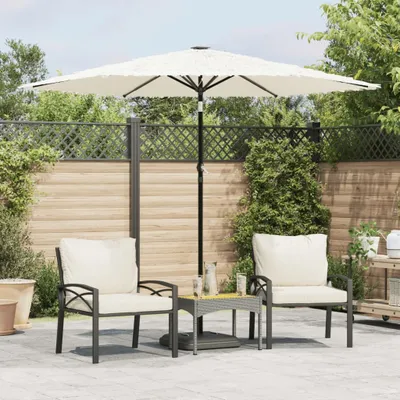 Imagen del producto de Maison Exclusive: Sombrilla con mástil de acero, color blanco, 268x268x226 cm