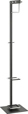 Produktbild von Garderobenständer >54553< in chrom, schwarz, Metall - 35x175x41cm (BxHxT)