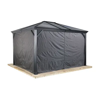Obrázok produktu pre Súprava záclon Sojag vhodná pre Ventura 10x10 tmavo šedý polyester