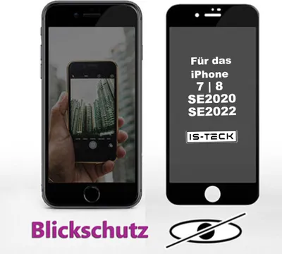 Produktbild von 2x iPhone SE 2020 / 2022 Anti Spy Privacy Blickschutz Panzer Schutz Glas Hartglas 9H