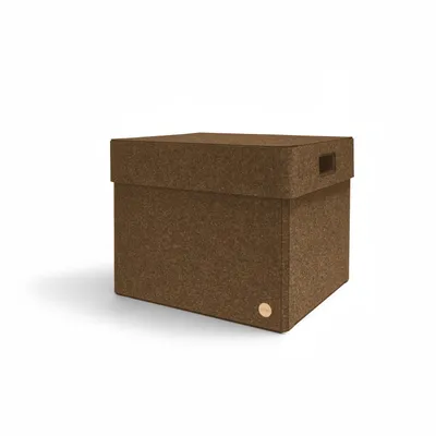 Produktbild von Aufbewahrungsbox CLASSIC Filz 42 x 40 x 33 cm mit Deckel in hellbraun meliert