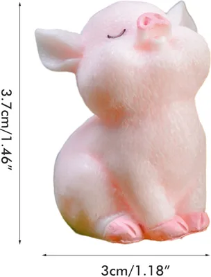 Image de Mini figurines de cochon, ornement en résine de cochon, décoration de gâteau et de gâteau