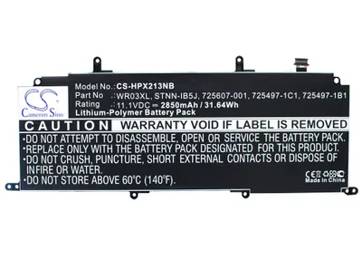 Produktbild von TECHTEK Laptop Akkus Kompatibel mit [HP] Pavilion 13-p100ed X2, Pavilion 13-p100el X2, Pavilion 13-P100ES X2, Pavilion 13-p101la x2, Pavilion 13-p106