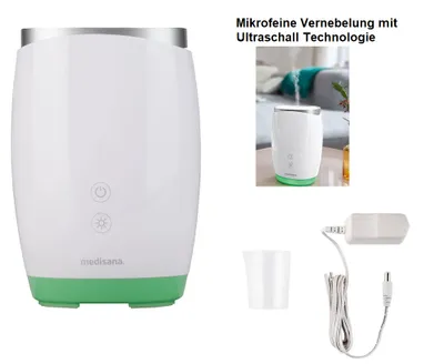 Produktbild von Medisana Ultrasonic Aroma Diffuser WITH Wellness Light Aroma-Diffuser, 0,1l Tankkapazität