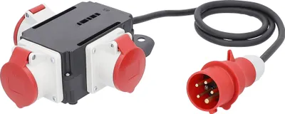 Produktbild von as-Schwabe MIXO Stromverteiler 400V 16A CEE-Stecker auf 3x CEE-Steckdose IP44