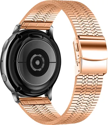 Image de Cazy Bracelet Compatible avec Huawei Watch GT 2 Pro - Bracelet en Métal - Or Rose