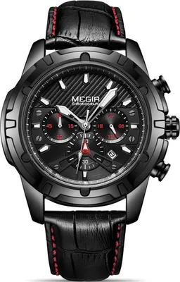 Obrázek produktu pro Hodinky MEGIR MI-38526 - Elegantní Černé Pánské Hodinky KP38526