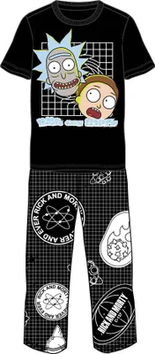 Image de Rick And Morty - Pyjama pour homme TC888 (M) (Noir/Blanc)