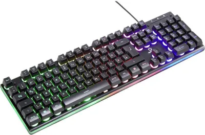 Produktbild von Renkforce RF-GMK-150 USB Gaming-Tastatur Deutsch, QWERTZ Schwarz Beleuchtet