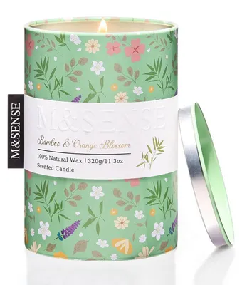 Produktbild von Duftkerze Bambus-Orangenblüte 320g Sojawachs 70h Brenndauer