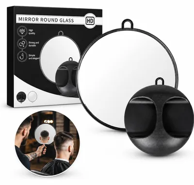 Immagine prodotto di Specchio rotondo professionale da parrucchiere con manico Round, Immagine generata dall'IA